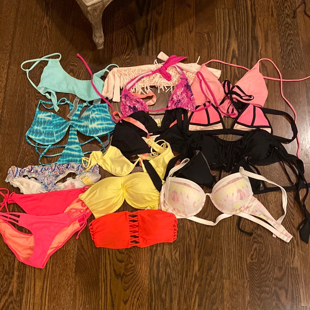random assortment of swimsuits target, Victoria secret, some boutique!